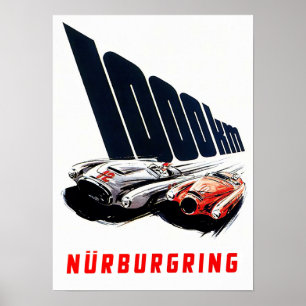 Póster Carrera de 1953 Nurburgring de 1000 km