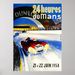 Póster Carrera de automóviles 24h del Gran Premio de Le M