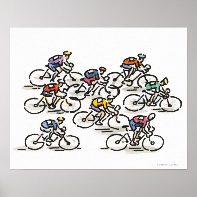 Póster Carrera de bicicletas (Frente)