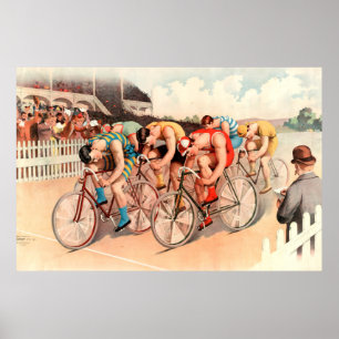 Póster Carrera de bicicletas 1895 Cromolitografía