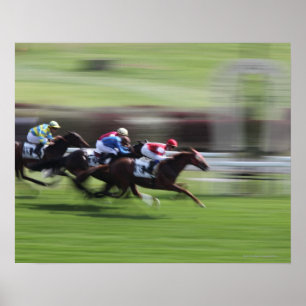 Póster carrera de caballos