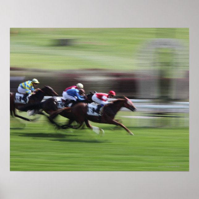 Póster carrera de caballos (Frente)