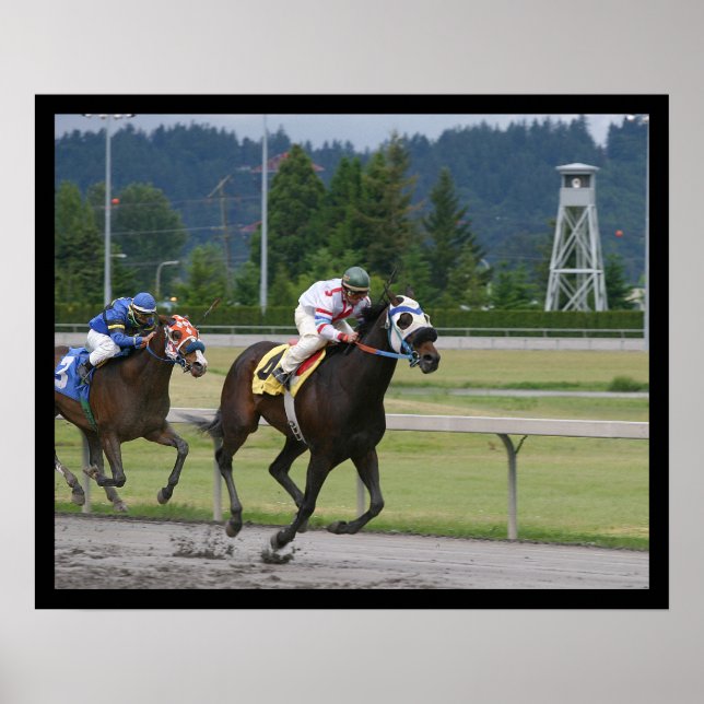 Póster Carrera de caballos (Frente)