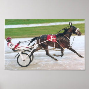 Póster carrera de caballos