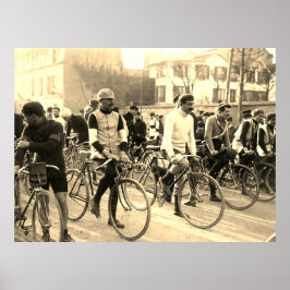 Póster Carrera de ciclismo París-Roubaix 1907 Redux de co