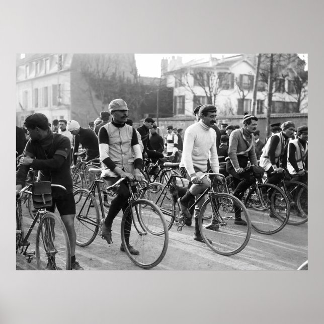 Póster Carrera de ciclismo París-Roubaix 1907 Redux de co (Frente)