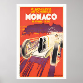 Póster Carrera de coches del Gran Premio de Mónaco de 193