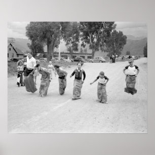 Póster Carrera de Costales, 1940. Foto Antigua