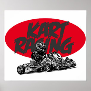 Póster Carrera de Karting