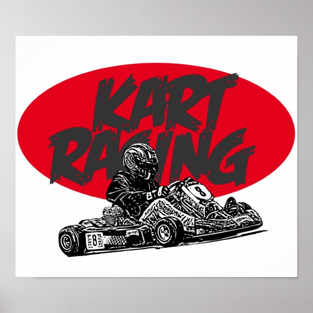 Póster Carrera de Karting (Frente)