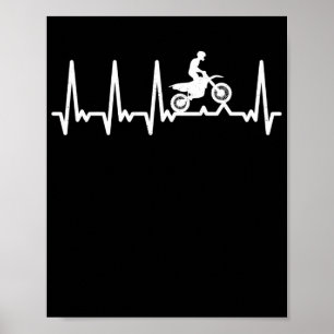 Póster Carrera de motociclismo de latido mototransversal