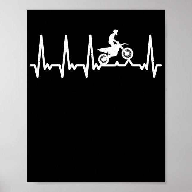Póster Carrera de motociclismo de latido mototransversal (Frente)