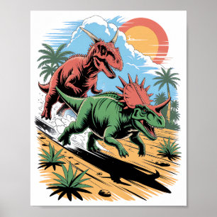 Póster Carrera de paquirirhinosaurio