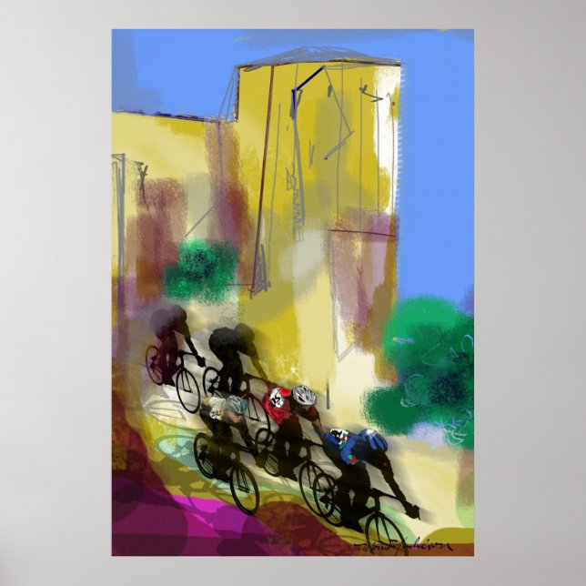 Póster Carrera en bicicleta 62110 (Frente)