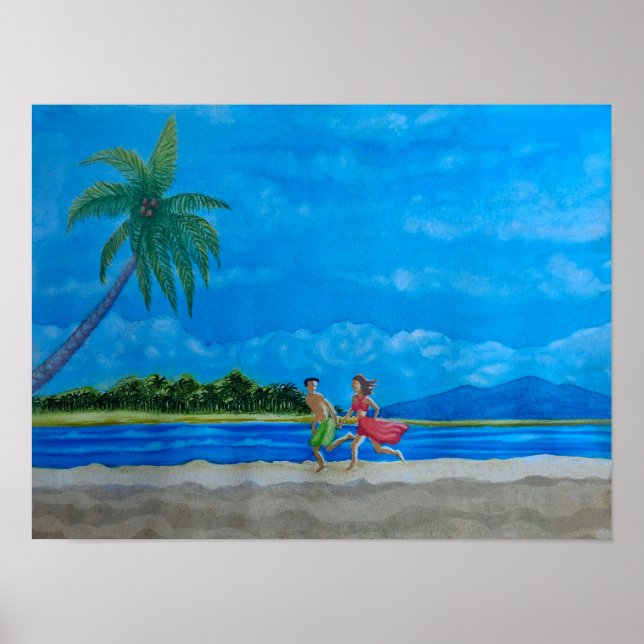 Póster Carrera Hawaii Beach (Frente)