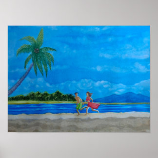 Póster Carrera Hawaii Beach
