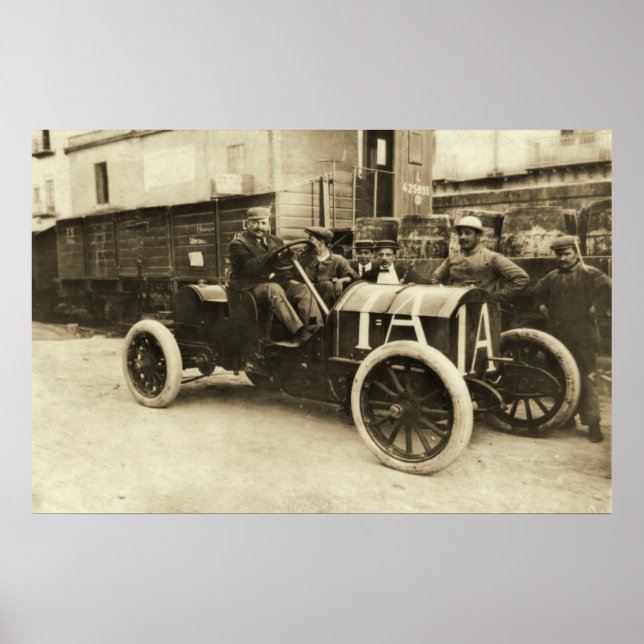 Póster Carrera Targa-Florio en Italia (Frente)