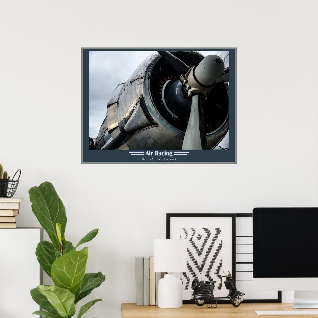 Póster Carreras aérea en el aeropuerto de Reno Stead (Oficina en casa)