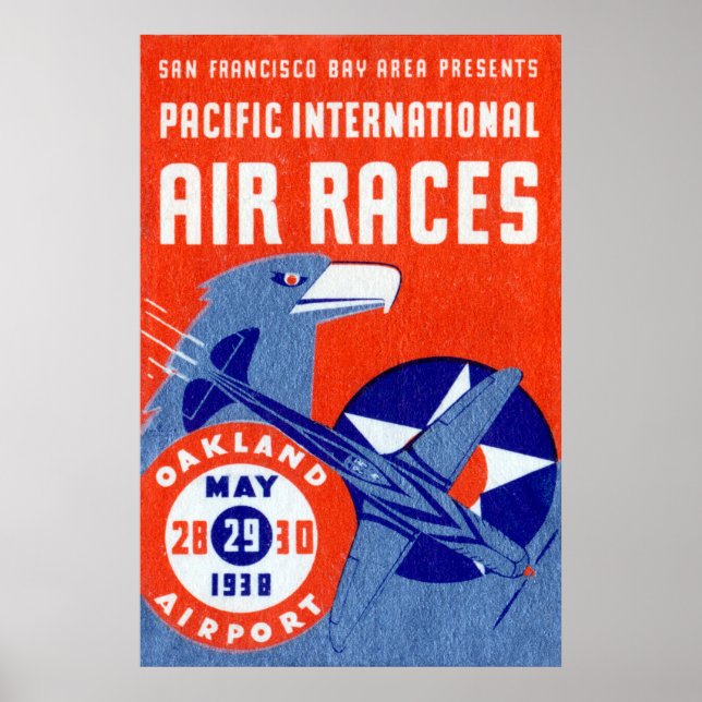 Póster Carreras Aéreas Internacionales del Pacífico de 19 (Frente)