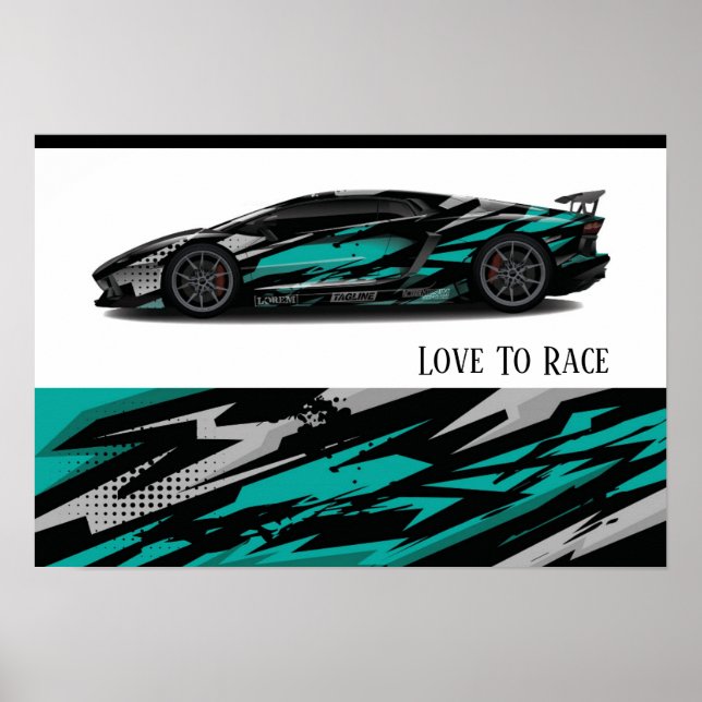 Póster Carreras automática poster (Frente)