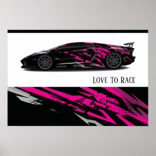 Póster Carreras automática poster