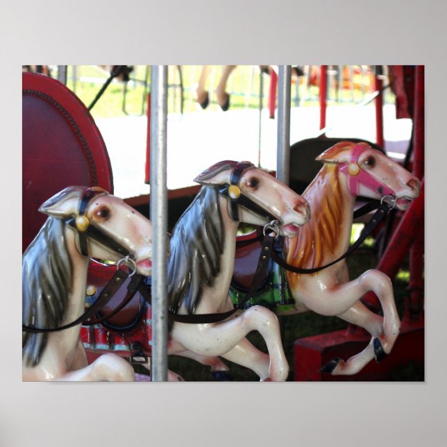 Póster Carreras Caballos de Carrusel (Frente)