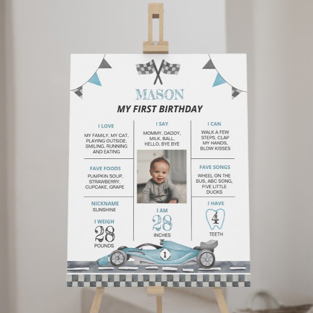 Póster Carreras Coche Primer Poster de foto de cumpleaños (Subido por el creador)