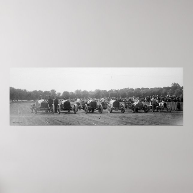 Póster Carreras de autos, York, Pa., 11 de mayo de 1915 (Frente)