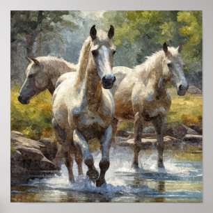 Póster carreras de caballos