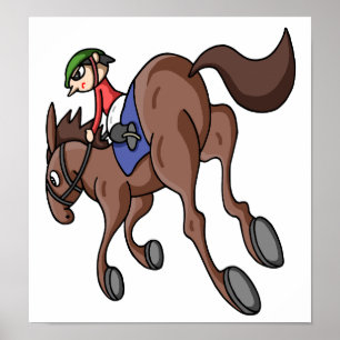Póster Carreras de caballos.