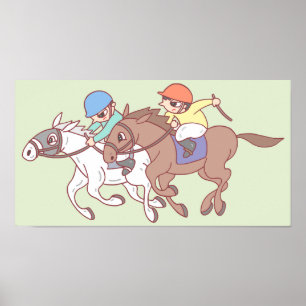 Póster Carreras de caballos.