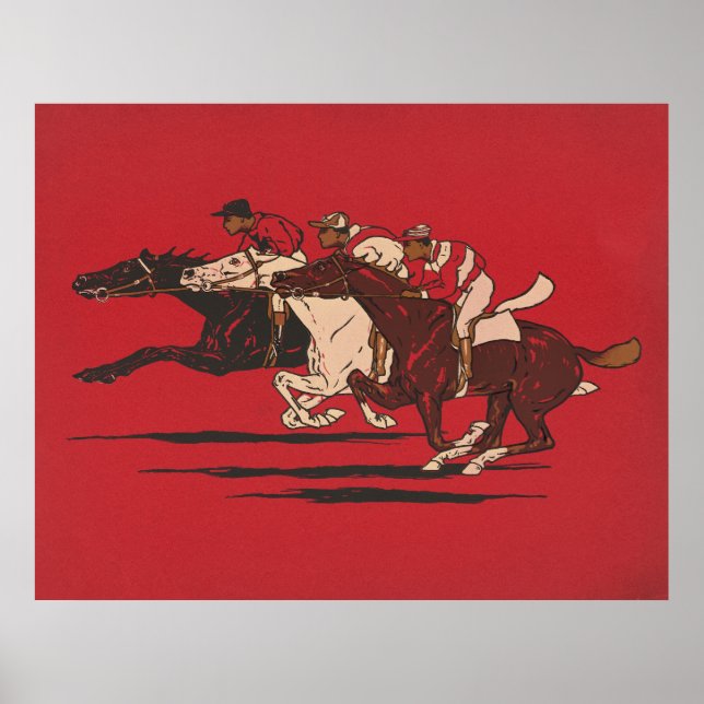 Póster Carreras de caballos (Frente)