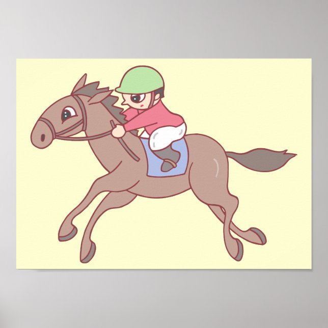 Póster Carreras de caballos. (Frente)