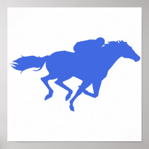 Póster Carreras de Caballos Royal Blue