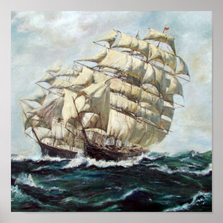 Póster Carreras de fragatas de vela