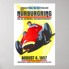 Póster Carreras de vintage del Gran Premio de Nurburgring
