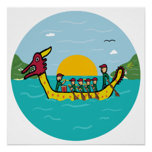 Póster Carreras del barco Dragon