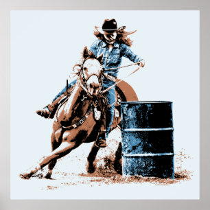 Póster Carreras del barril