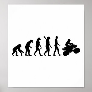 Póster Carreras del patio de la evolución ATV