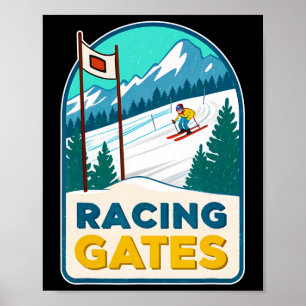 Póster Carreras deportiva de invierno competitiva Gates E
