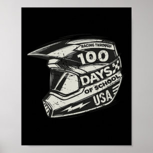 Póster Carreras divertida a través de 100 días de escuela