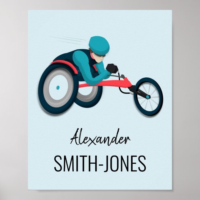 Póster Carreras en silla de ruedas (Frente)