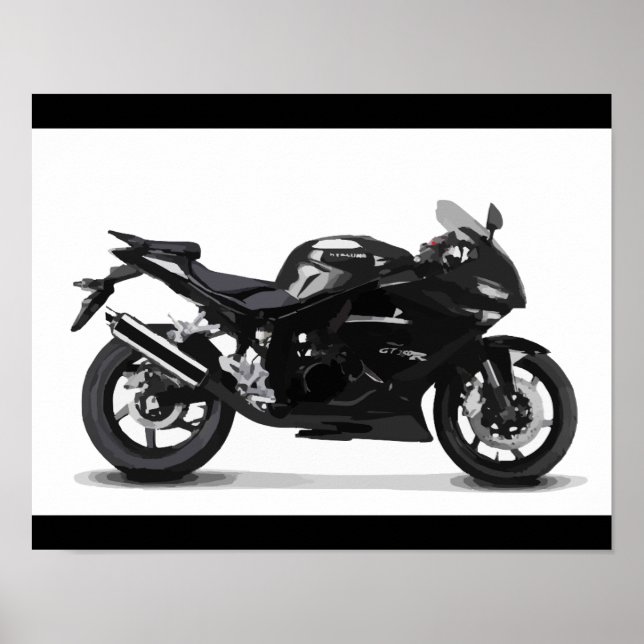Póster CARRERAS Guay DEPORTES MOTOCICLETA NEGRA 297090 mo (Frente)