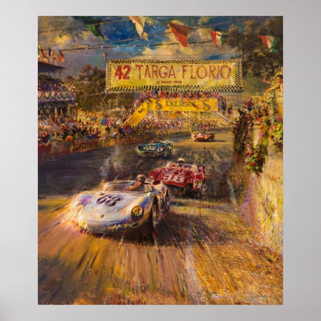 Póster Carreras poster Art de Italia (Frente)