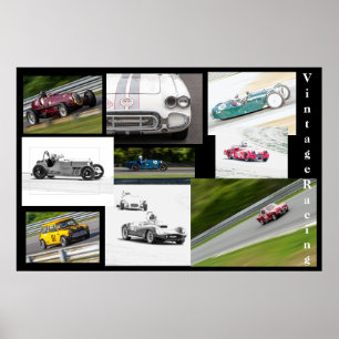Póster Carreras vintage