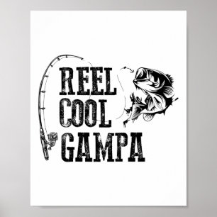 Póster Carrete de Pesca Gampa Divertido Regalo Gampa Geni