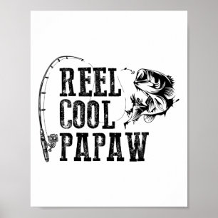 Póster Carrete de Pescar Papá Genial Regalo Divertido par