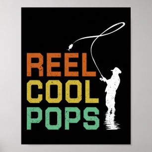 Póster Carrete Vintage Cool Pops Pesca Día del Padre Pesc