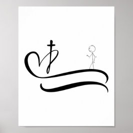 Póster Carretera a la cruz - Diseño ligero