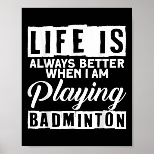 Póster Carretera Badminton Sport Badminton Player Rac